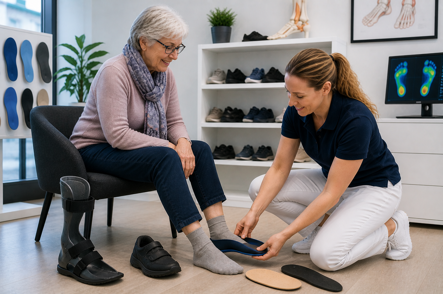 Ortopediske sko og fotseng hos ForMotion for personer med revmatoid artritt